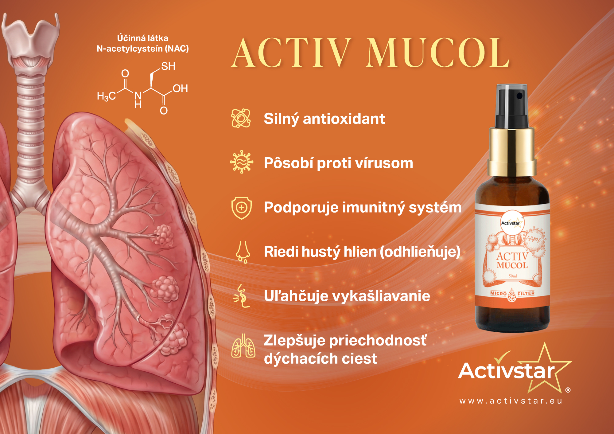 Activstar - Activ Mucol 50 ml | activstar.sk
